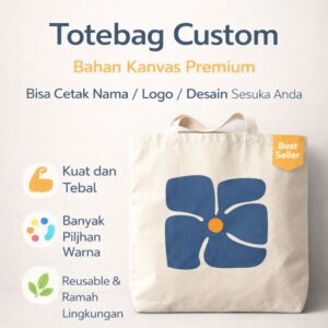 Totebag Custom Kanvas Premium – Cetak Nama/Logo/Desain